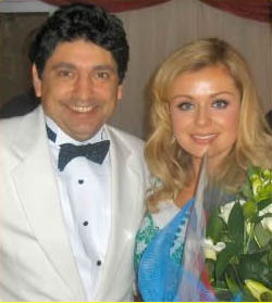 Frankie Roma with opera singer Katherine Jenkins